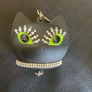 Bath & Body Works BLACK CAT Jewled Halloween Pocketbac Holder Glows In Dark